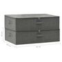 Voir la diapositive 6 : VIDAXL Boîtes de rangement 2 pcs Tissu 70x40x18 cm Anthracite