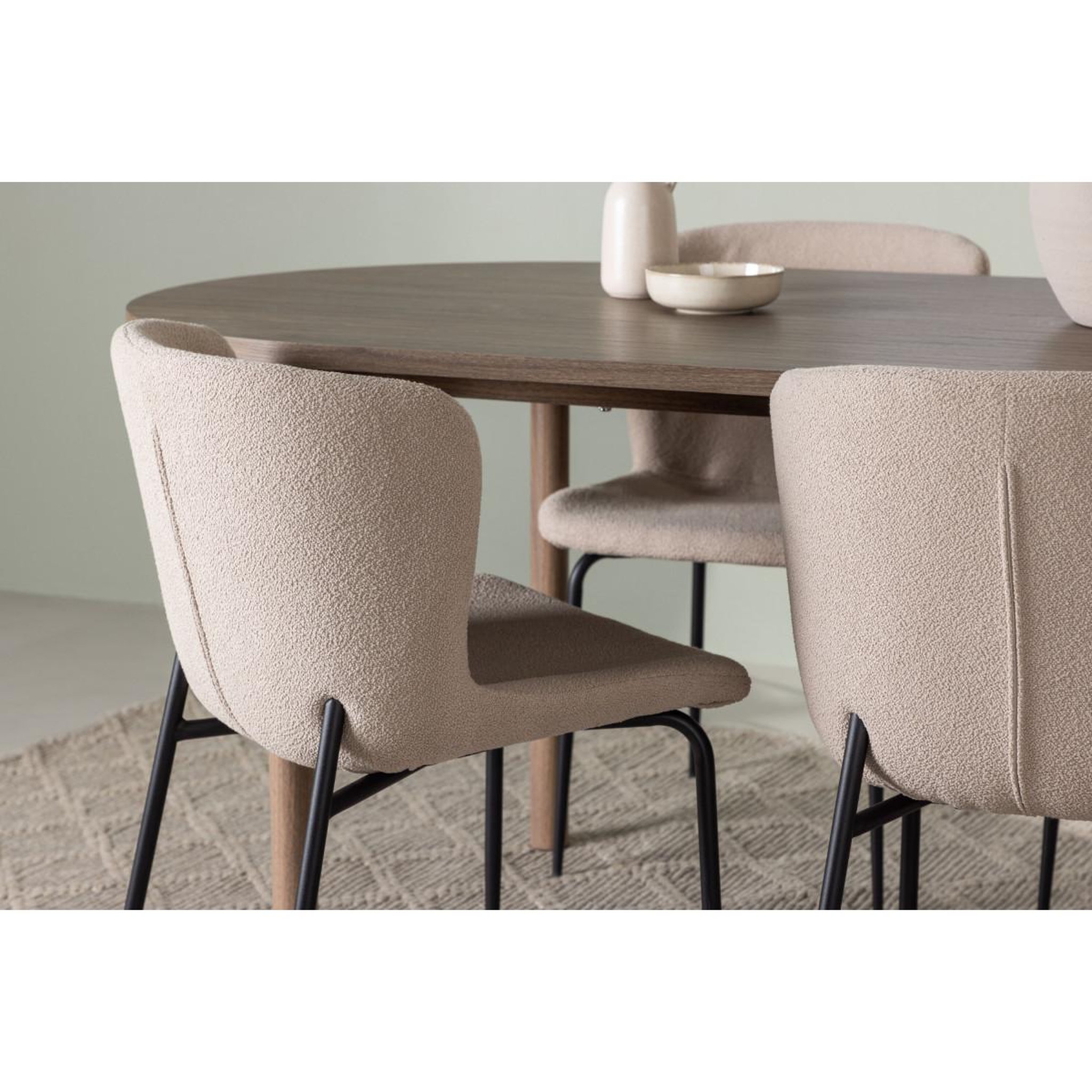 Voir la diapositive 6 : Paris Prix Ensemble table à manger & 4 chaises  andy & modesto  180cm naturel & beige