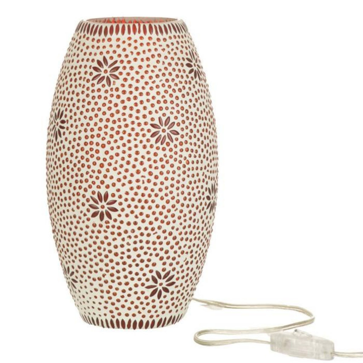 Paris Prix Lampe à Poser en Verre  Bram  28cm Rouge