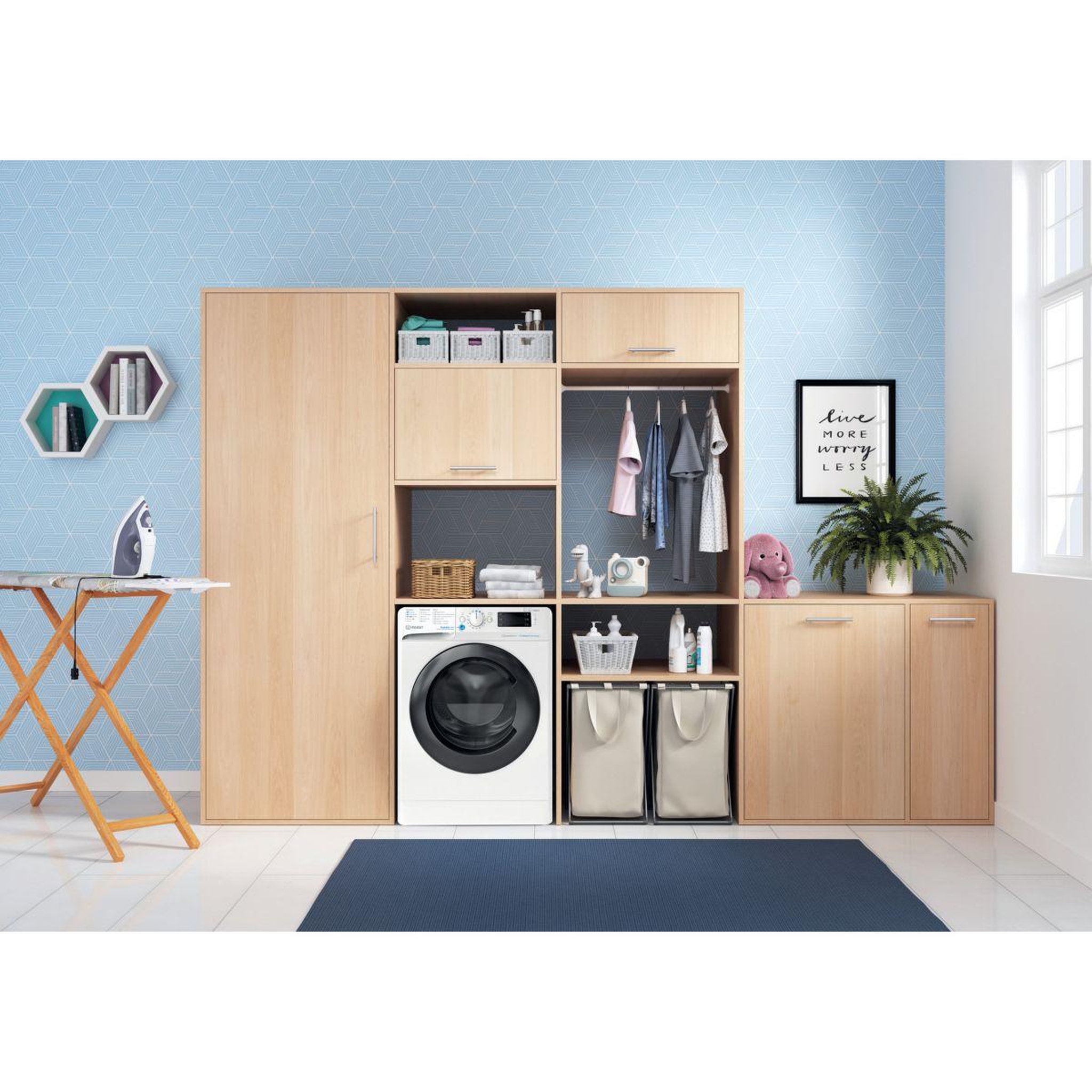 Voir la diapositive 4 : Indesit Lave linge séchant hublot BDE96435WKVFR