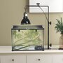 Voir la diapositive 2 : PAWHUT Support de lampe chauffante pour reptile - hauteur largeur réglables - acier noir