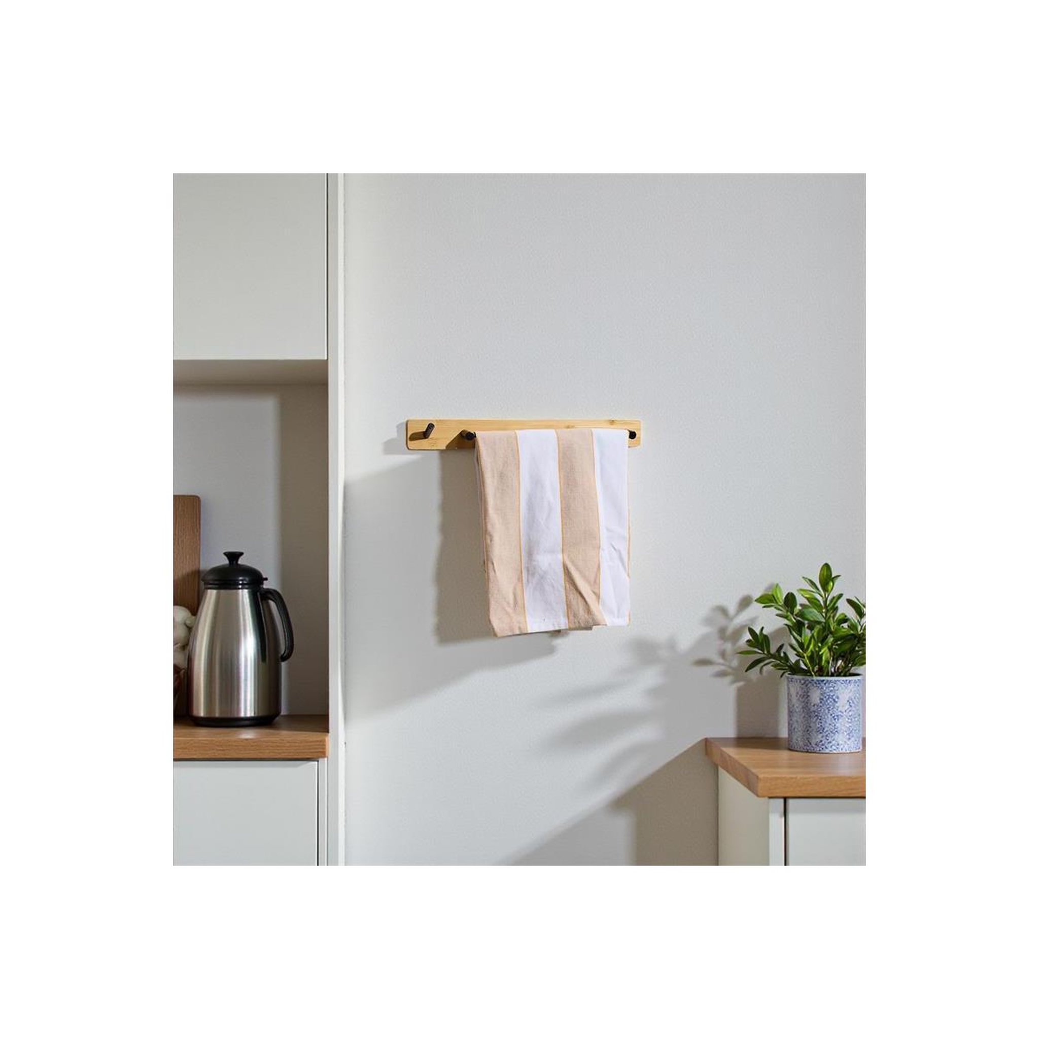Voir la diapositive 5 : Je cherche une idee Crochet adhésif  2 en 1  40cm naturel & noir