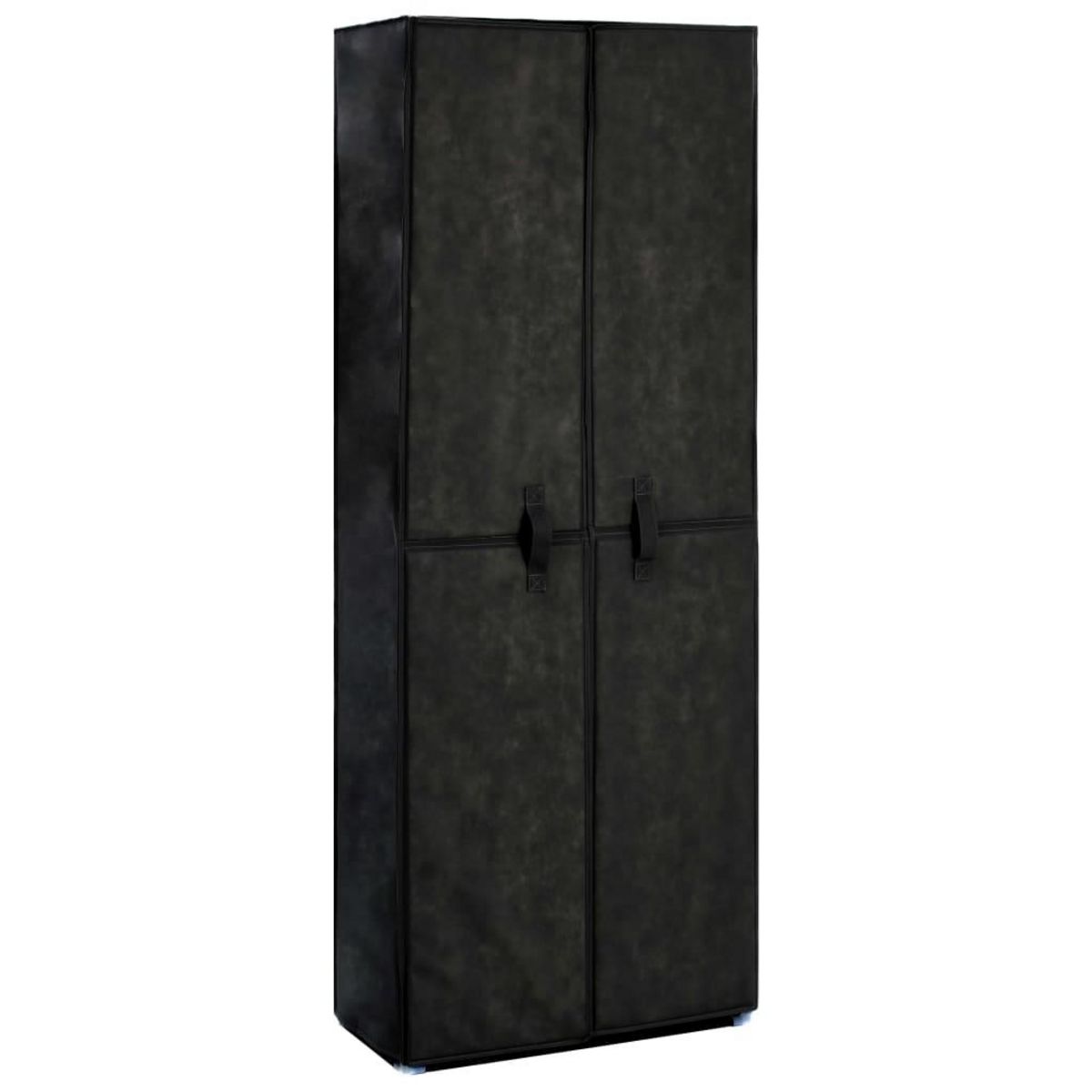 VIDAXL Armoire a chaussures Noir 60x30x166 cm Tissu