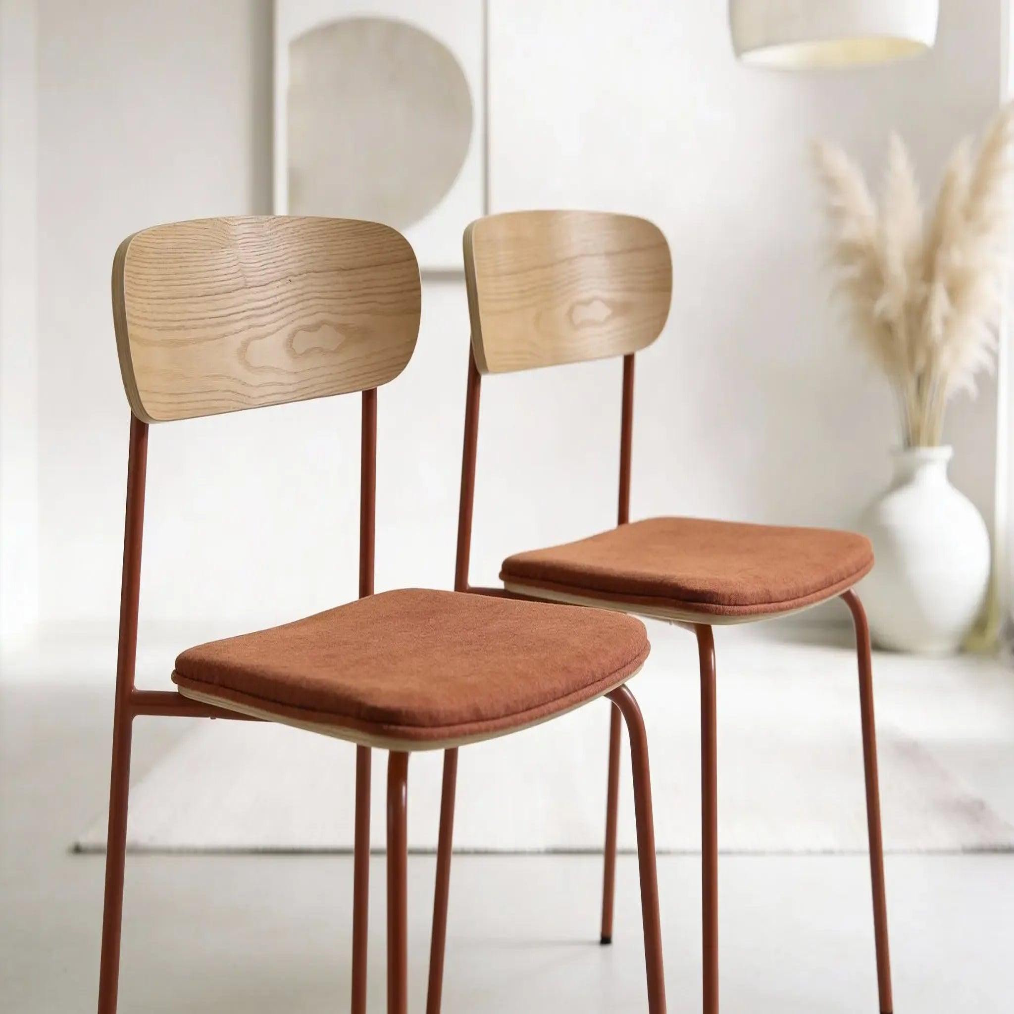 Voir la diapositive 3 : CASANOVA PARIS Olen - lot de 2 chaises pieds en métal