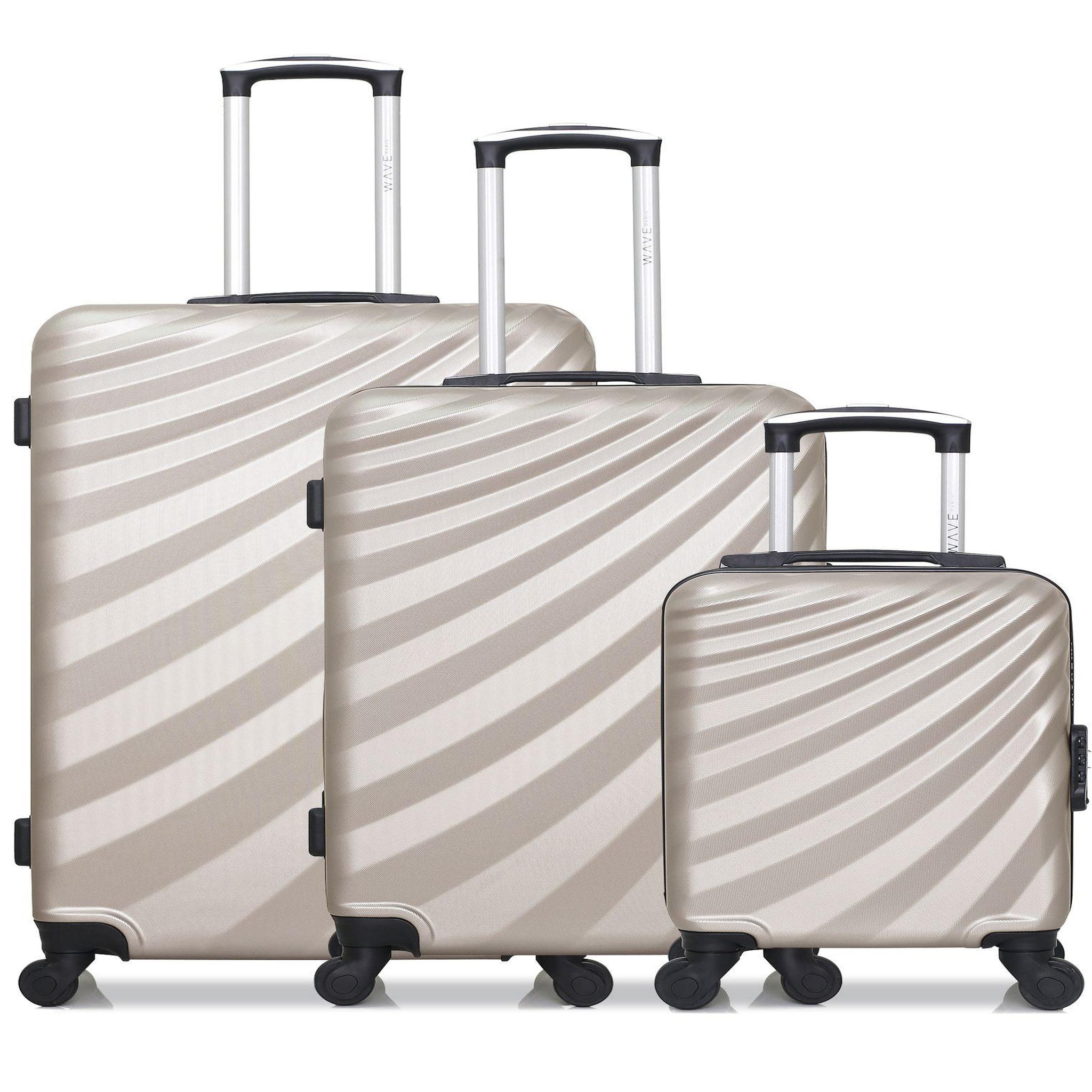 WAVE PARIS Wave paris - lot de 3 - valise grand format, valise weekend et valise cabine xxs danube