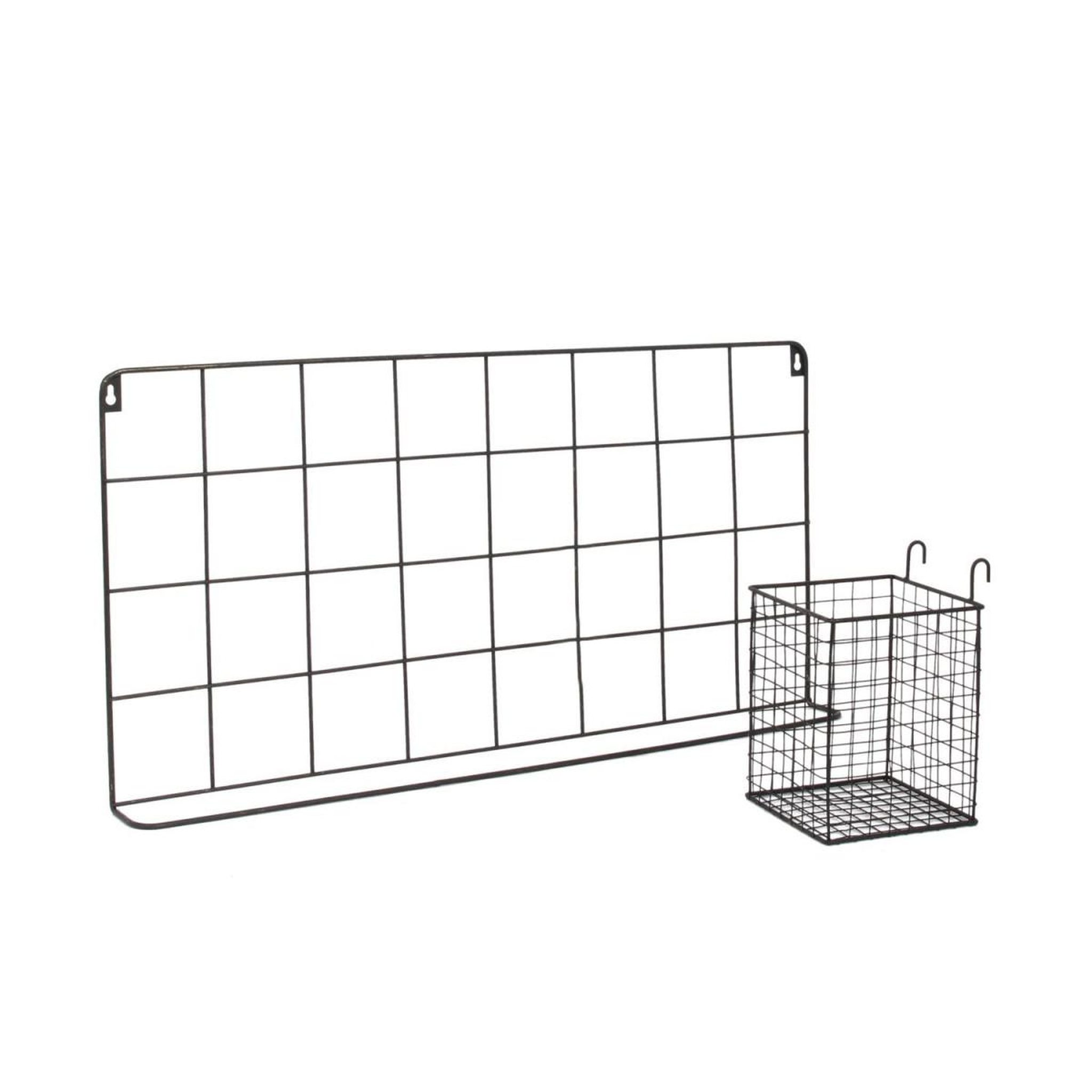 Voir la diapositive 3 : The Home Deco Factory Support mural 5 crochets design  filaire  60cm noir