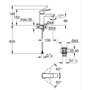 Voir la diapositive 3 : Grohe Mitigeur de lavabo - GROHE DICE - Taille S - Clic-clac - Noir mat