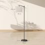 Voir la diapositive 3 : HOMCOM Lampadaire dimmable H.60 cm 2 températures de couleur timer 60 min télécommande noir blanc