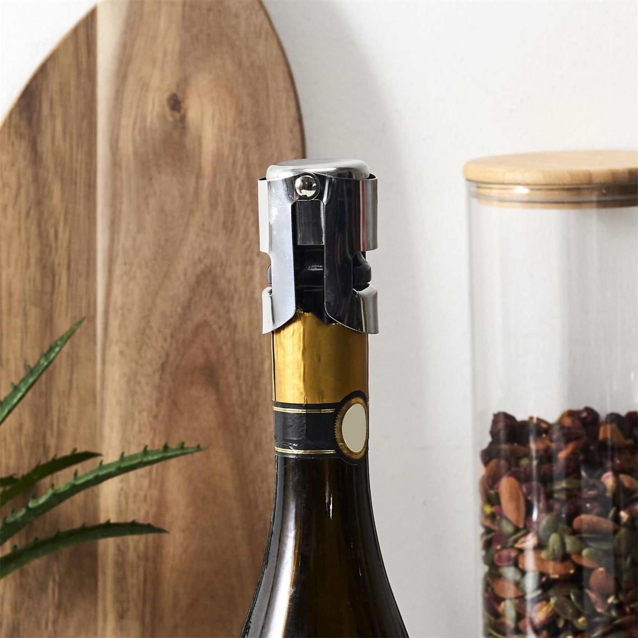 Voir la diapositive 4 : COOK CONCEPT Bouchon de vin inox  effervescent  5cm argent