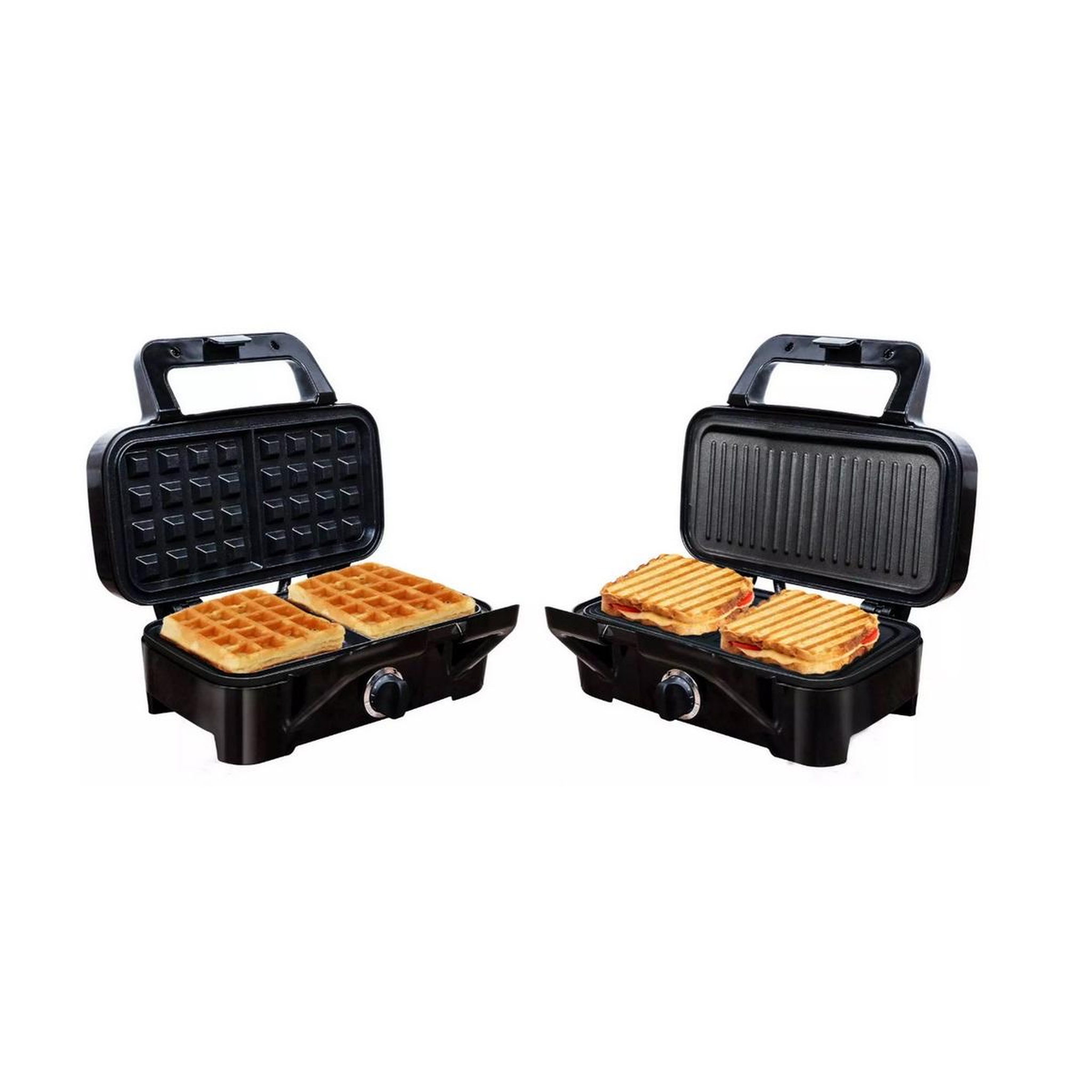 Voir la diapositive 2 : LITTLE BALANCE Gaufrier multifonction 1200w noir - 8368