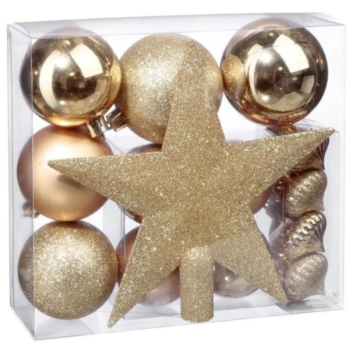 ATMOSPHERA Kit 18 Pièces Déco de Noël  Colorama  23cm Or