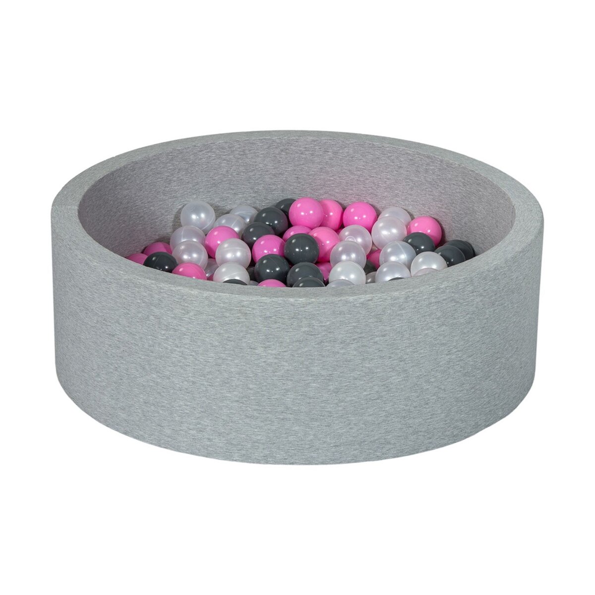  Piscine à balles Aire de jeu + 150 balles perle, rose clair, gris