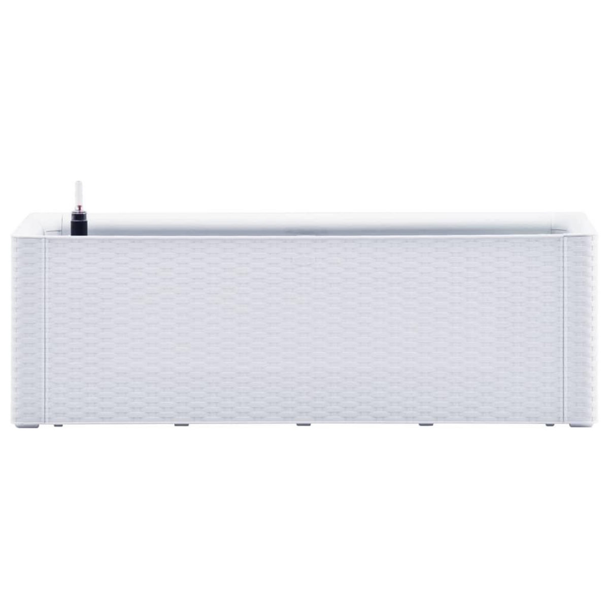 VIDAXL Lit sureleve de jardin et systeme d'arrosage Blanc 100x43x33 cm