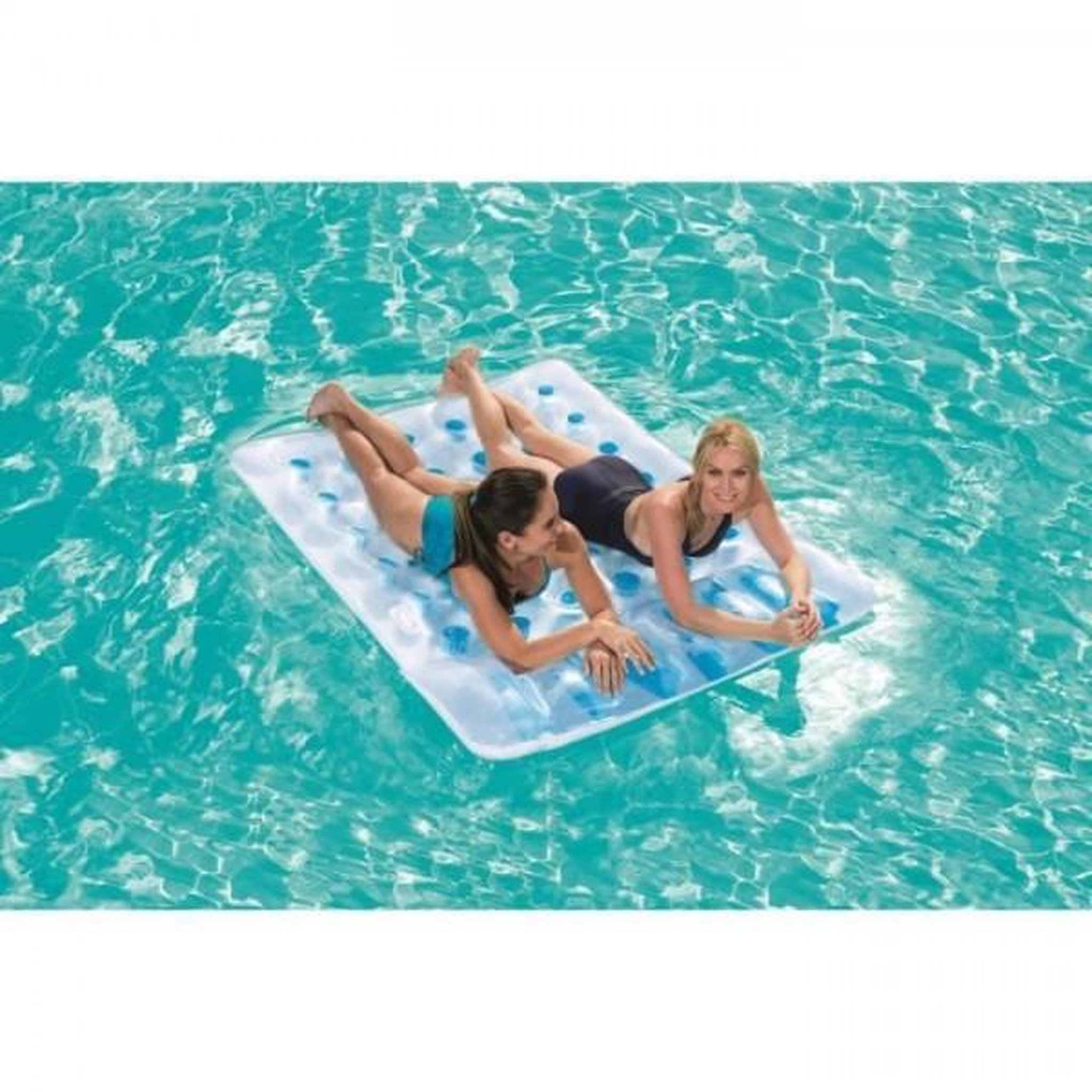 Voir la diapositive 2 : BESTWAY Matelas gonflable de piscine double - bestway - bleu