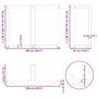 Voir la diapositive 6 : VIDAXL Pieds de table a manger forme de T 2 pcs blanc 100x35x(72-73)cm