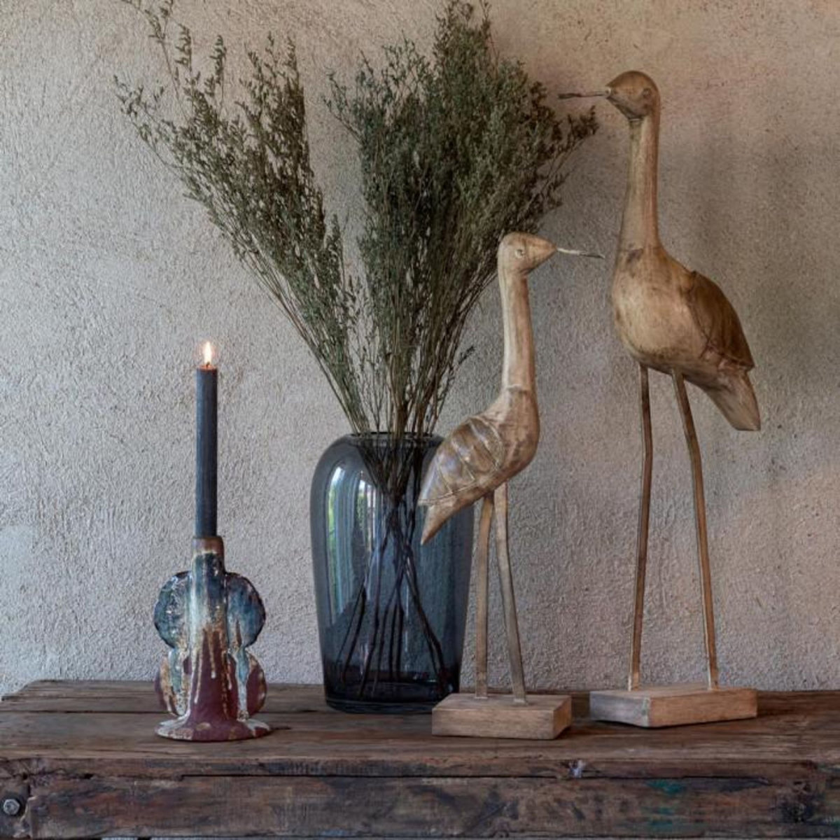 Paris Prix Chandelier Vase en Céramique  Naga  20cm Rouille