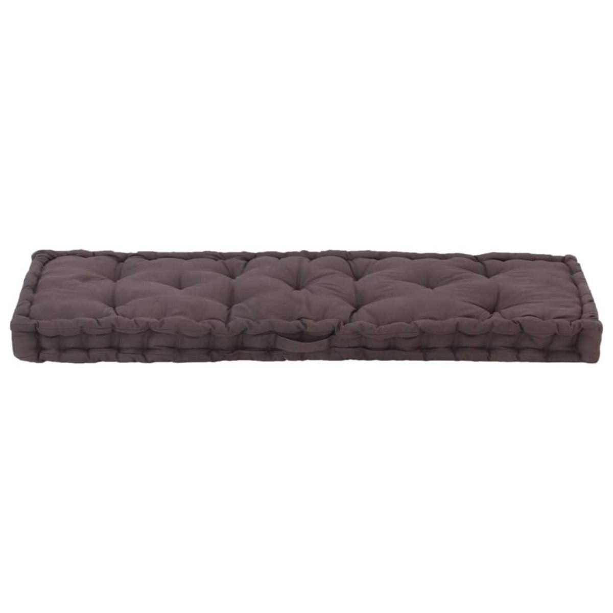 VIDAXL Coussin de plancher de palette Coton 120x40x7 cm Anthracite