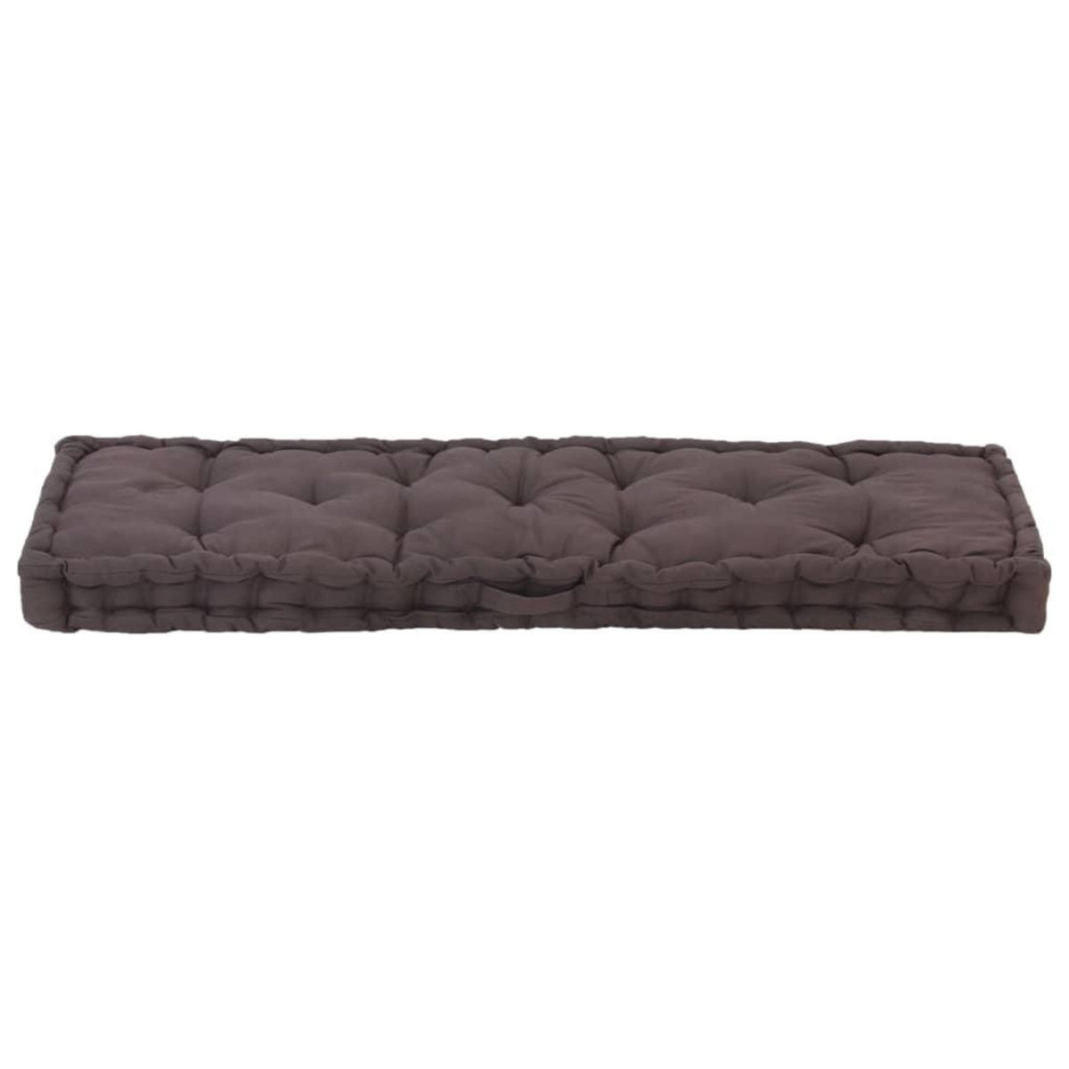 VIDAXL Coussin de plancher de palette Coton 120x40x7 cm Anthracite