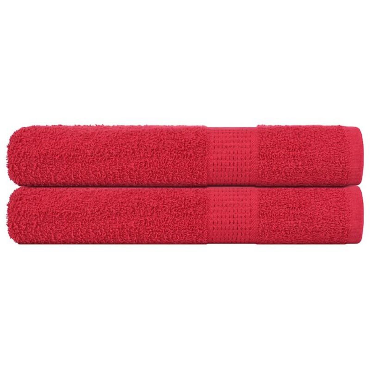 VIDAXL Serviettes de sauna 2 pcs rouge 80x200 cm 360 g m² 100% coton