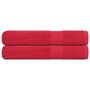 Voir la diapositive 1 : VIDAXL Serviettes de sauna 2 pcs rouge 80x200 cm 360 g m² 100% coton