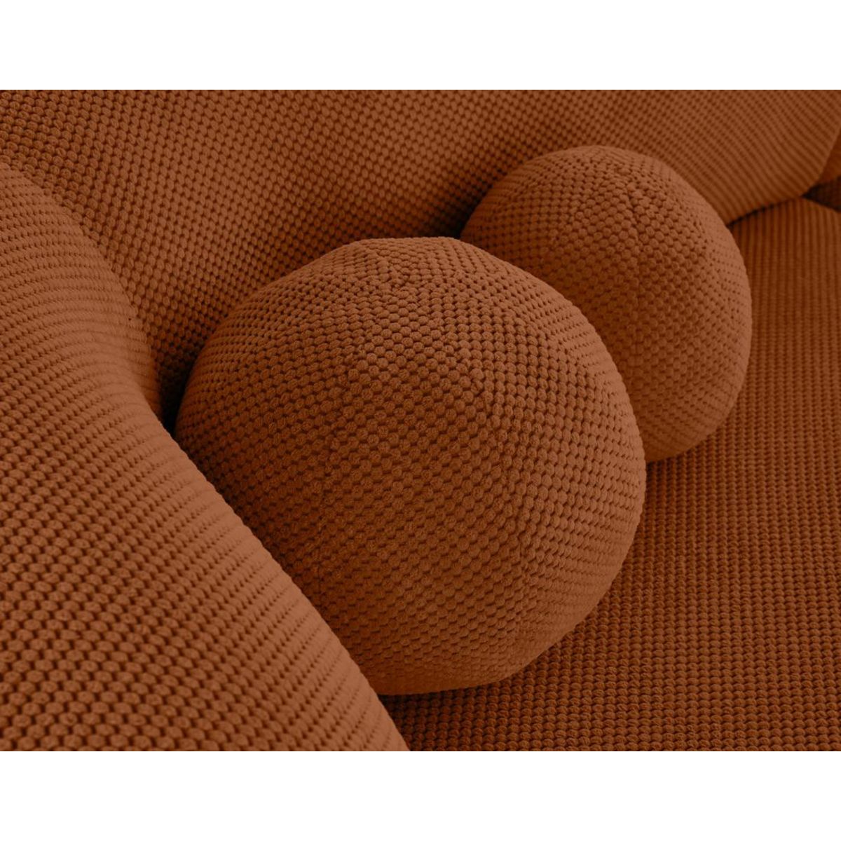 LISA DESIGN Charles - canapé droit 4 places avec double méridienne - assise profonde - en velours texturé