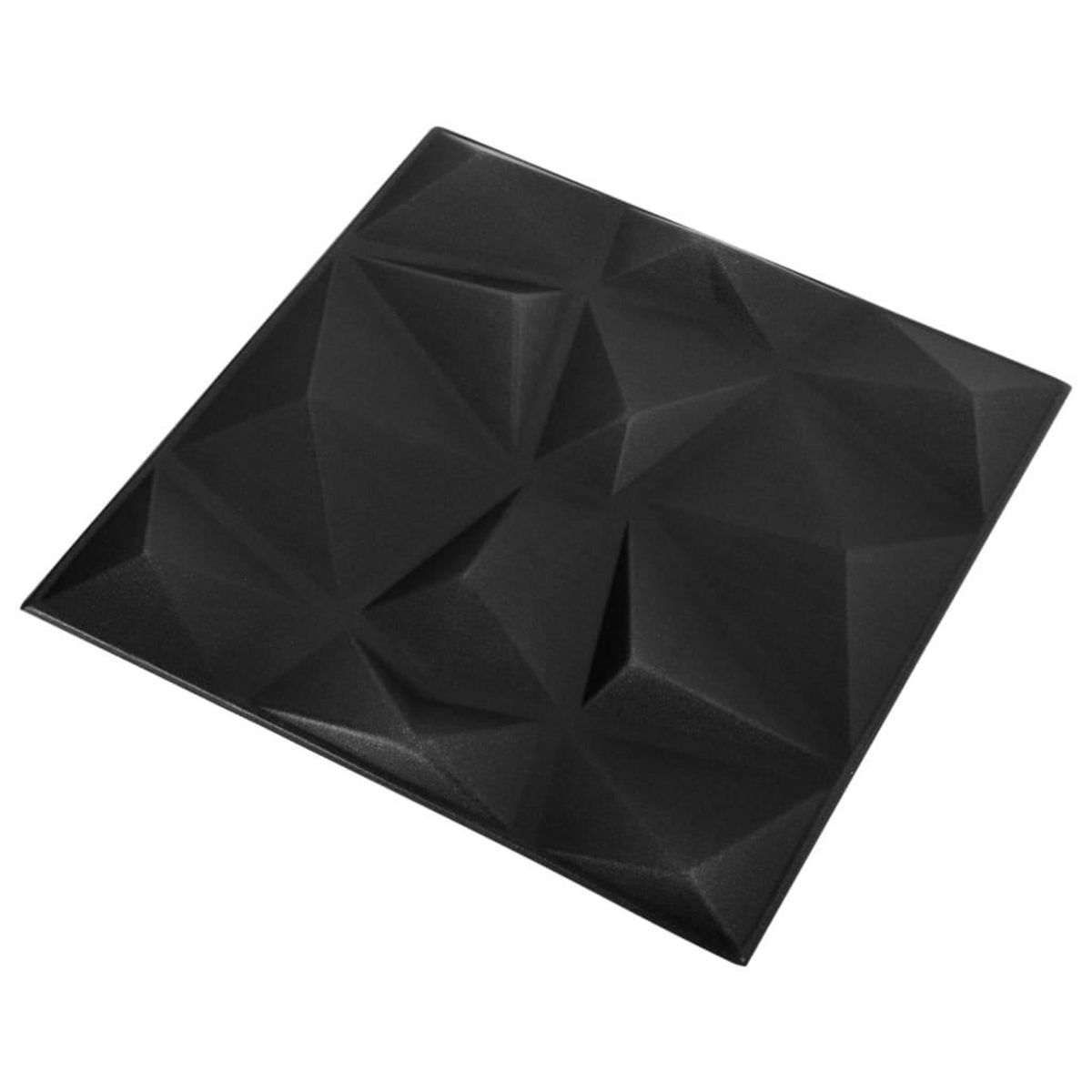 VIDAXL Panneaux muraux 3D 12 pcs 50x50 cm noir diamant 3 m^2