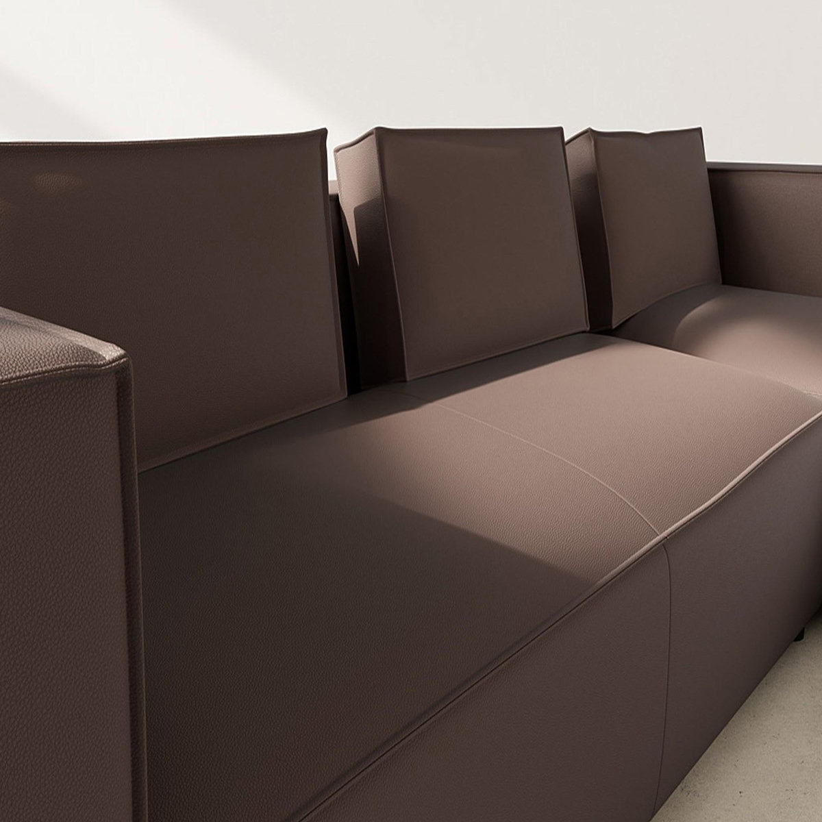 LISA DESIGN Stella - canapé d'angle droit 4 places en simili