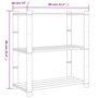 Voir la diapositive 6 : VIDAXL Support de rangement a 3 niveaux marron 80x38x90 cm bois de pin