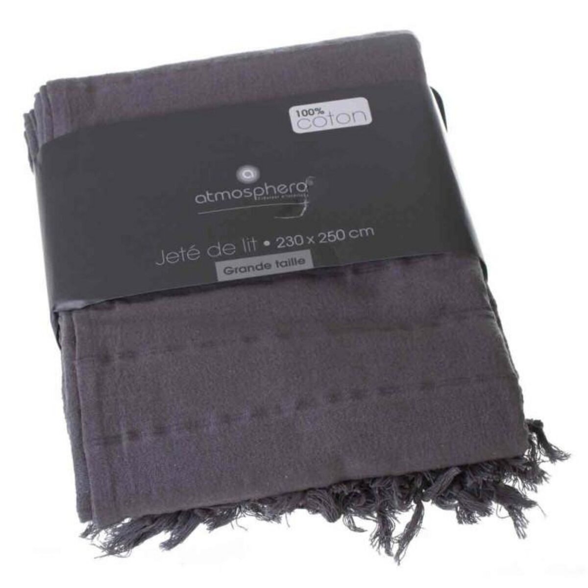 ATMOSPHERA Jeté de Lit  Anjali  230x250cm Gris