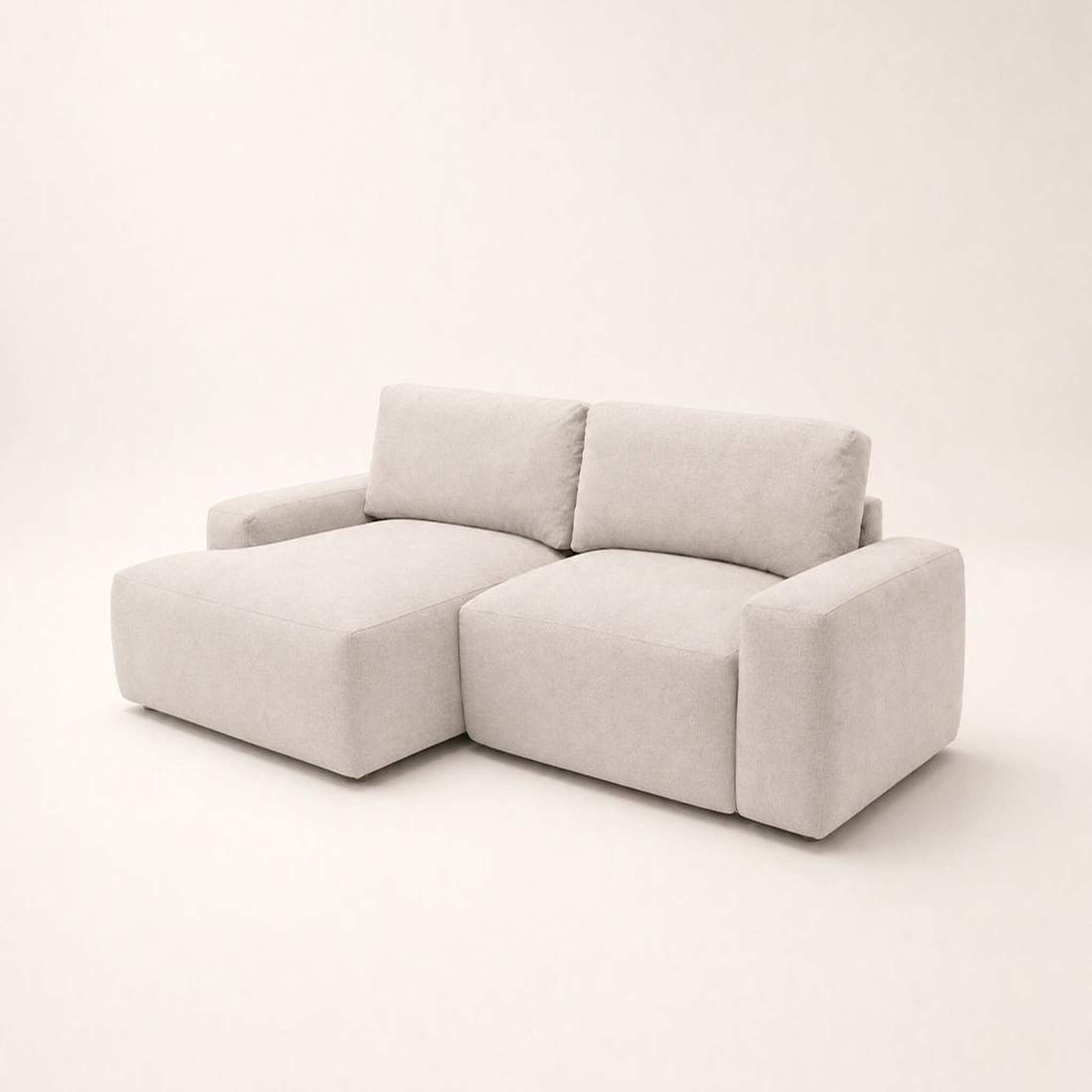 Voir la diapositive 3 : BEST MOBILIER Tama - canapé d'angle gauche 4 places convertible avec coffre en tissu