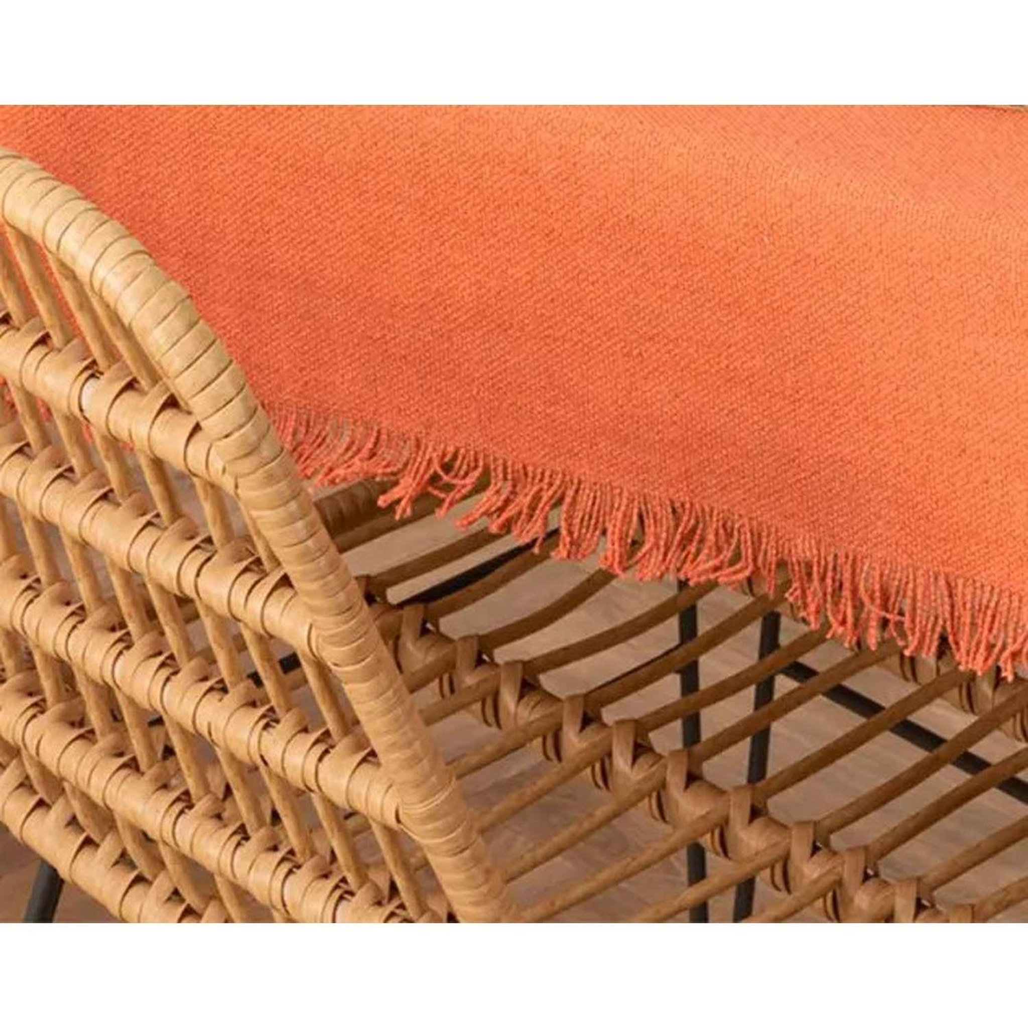 Voir la diapositive 2 : ATMOSPHERA Nappe à franges - 100% coton