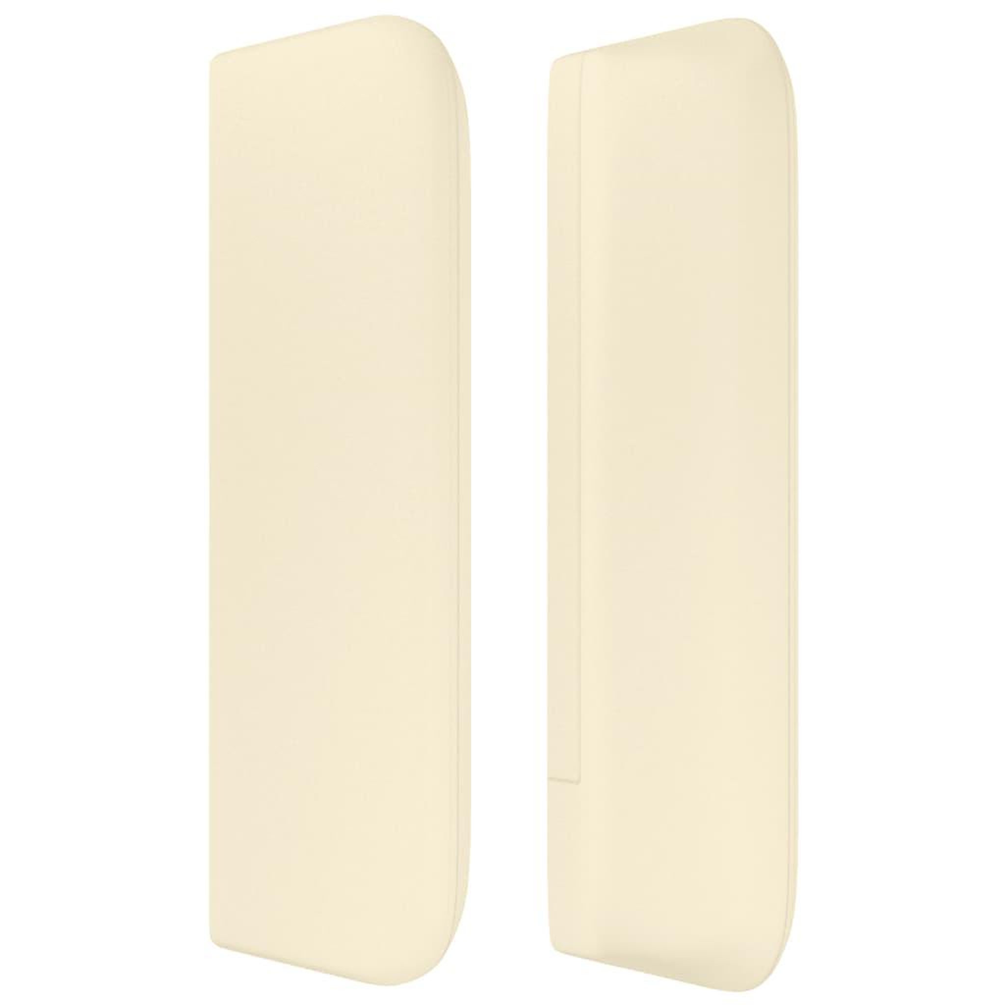 Voir la diapositive 4 : VIDAXL Tete de lit avec oreilles Creme 103x16x78/88 cm Similicuir