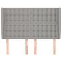 Voir la diapositive 3 : VIDAXL Tete de lit avec oreilles Gris clair 147x23x118/128 cm Tissu