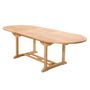 Voir la diapositive 3 : CONCEPT USINE Salon de jardin Teck massif 8 à 10 personnes - Table ovale + 8 chaises KAJANG