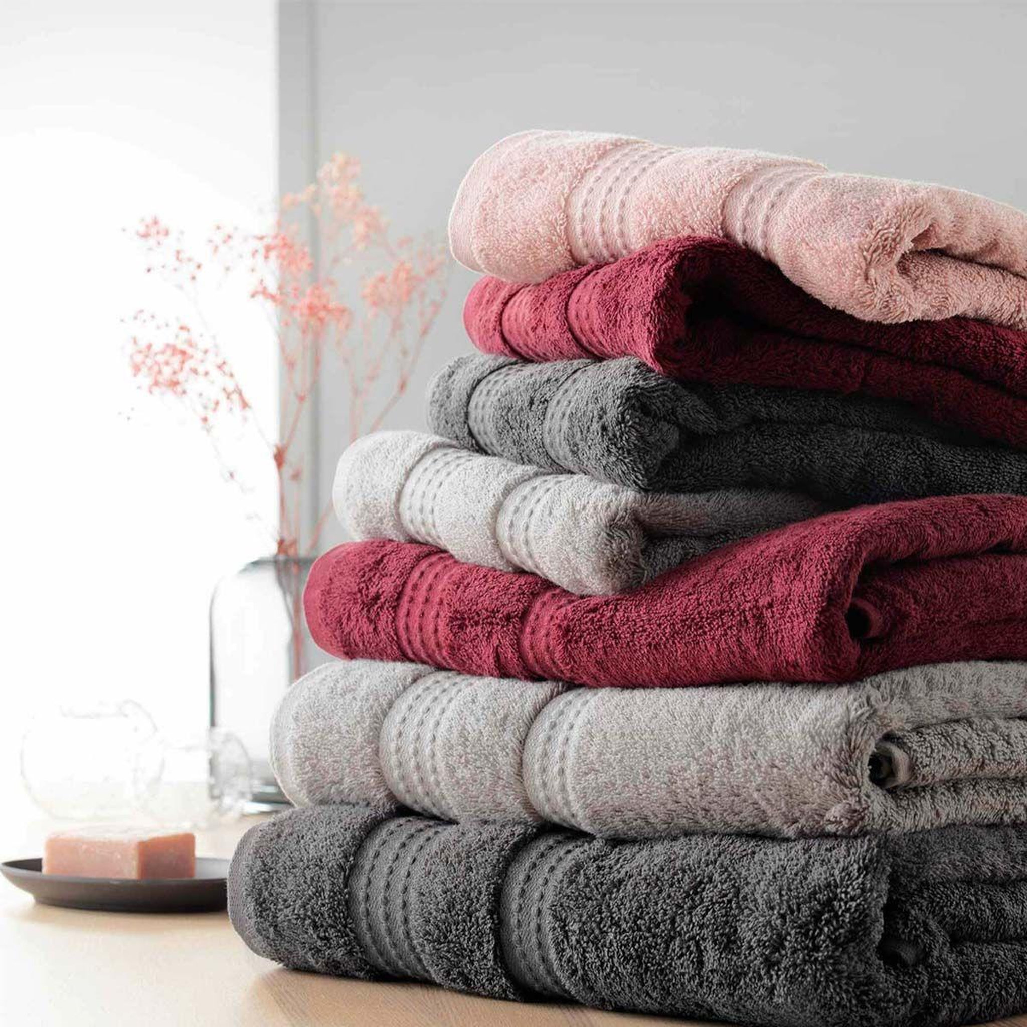 Voir la diapositive 4 : Douceur d'Intérieur Drap de bain  excellence  90x150cm rose blush