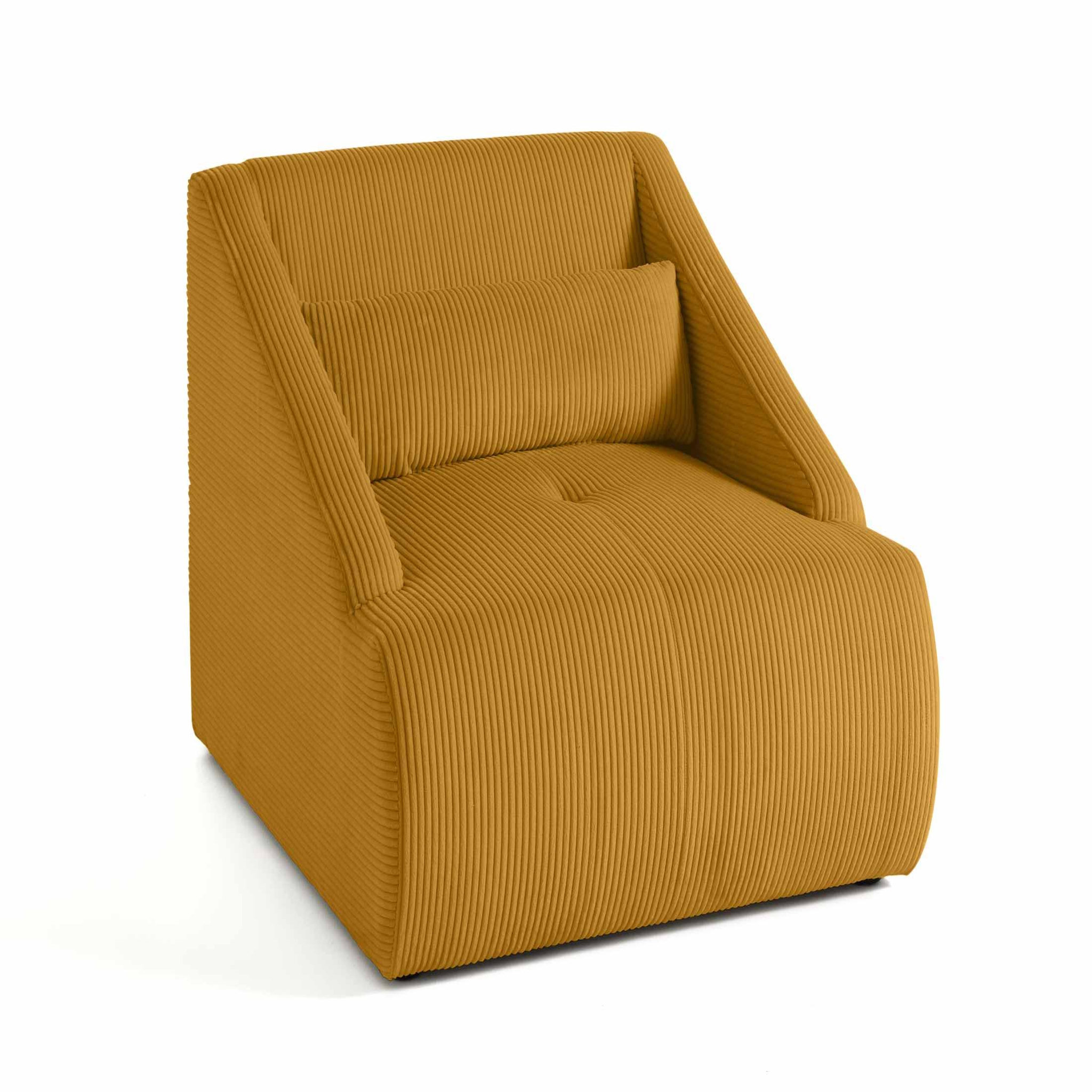 Voir la diapositive 4 : LISA DESIGN Onyx - fauteuil - en velours côtelé