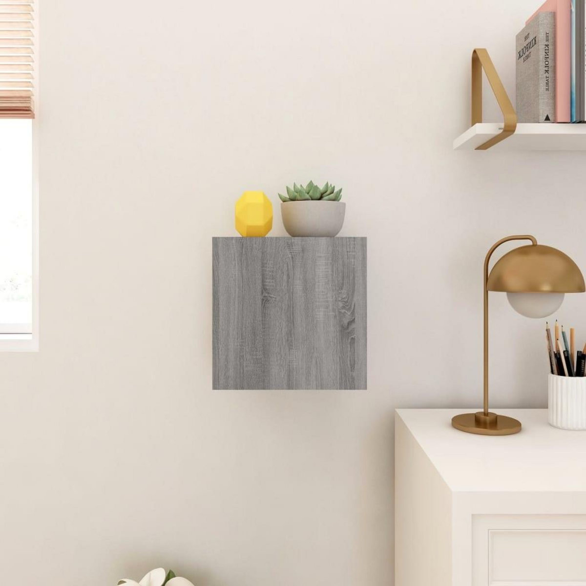 VIDAXL Meuble TV mural Sonoma gris 30,5x30x30 cm