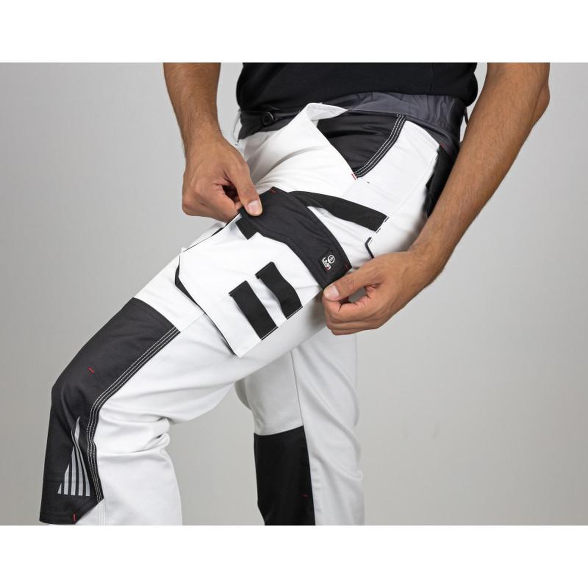 Voir la diapositive 2 : LMA Pantalon de travail VAISSEAU multipoches blanc gris T48 LMA LEBEURRE 1850 T48