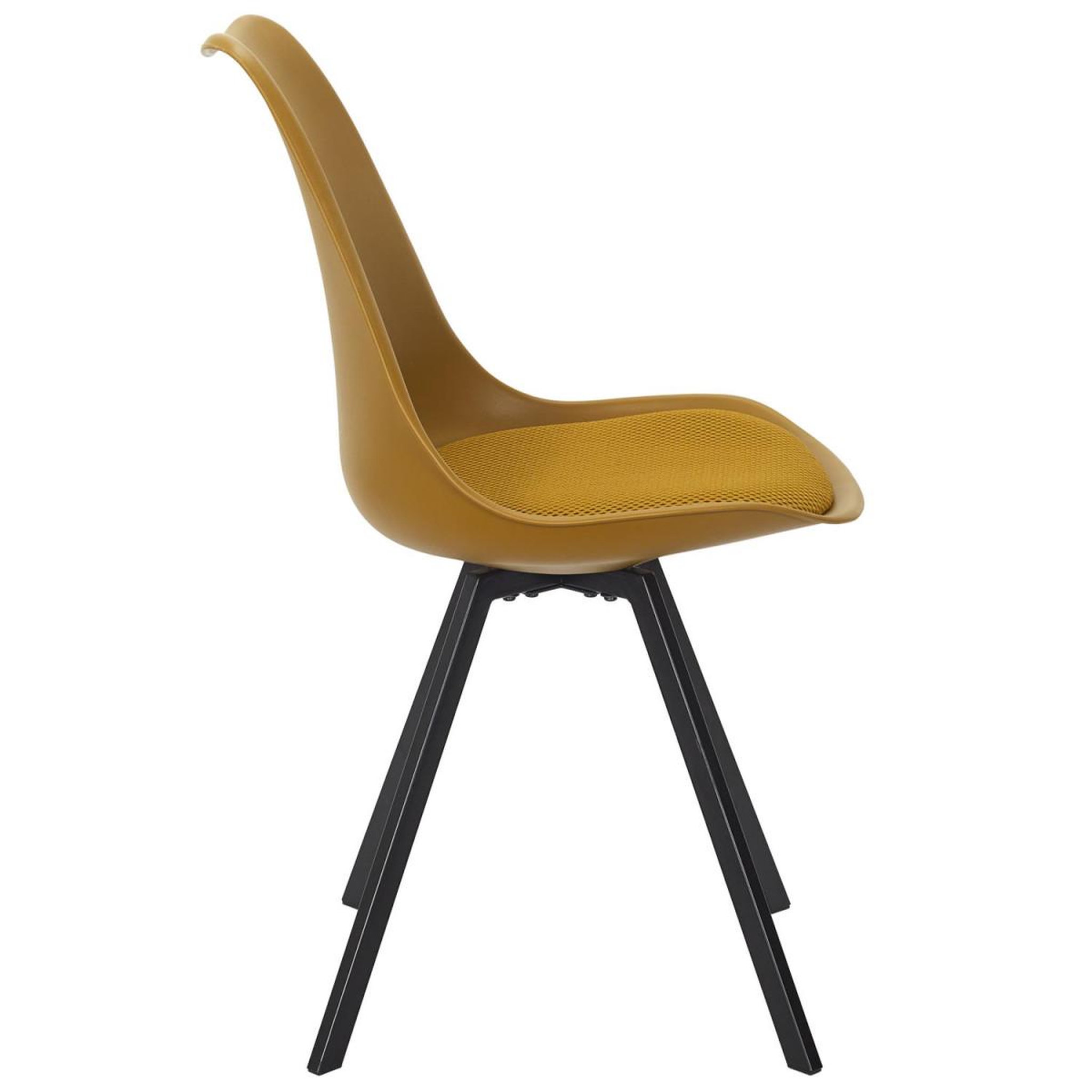 Voir la diapositive 4 : The Home Deco Factory Lot de 4 chaises avec coussin  atome  82cm jaune