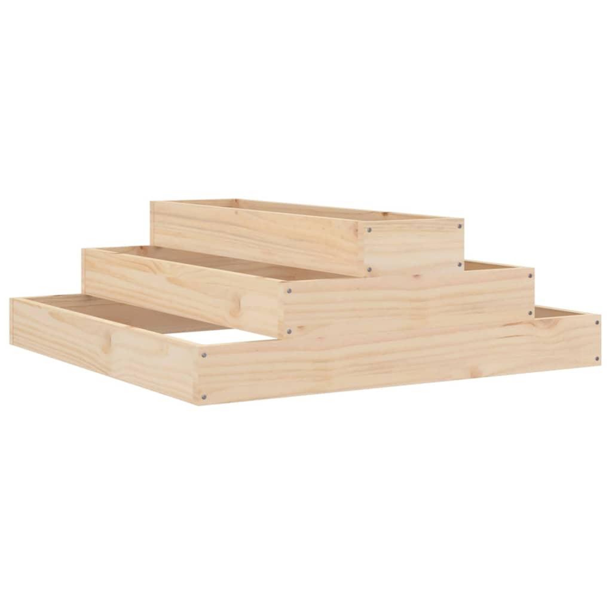 Voir la diapositive 2 : VIDAXL Jardiniere 80x80x27 cm Bois massif de pin