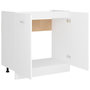 Voir la diapositive 5 : VIDAXL Armoire de plancher d'evier Blanc 80x46x81,5 cm Bois ingenierie