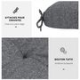 Voir la diapositive 5 : OUTSUNNY Lot de 4 coussins de chaise de jardin avec attaches gris