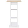 Voir la diapositive 2 : VIDAXL Table de bar Blanc et chene Sonoma 60x60x110 cm