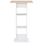 Voir la diapositive 2 : VIDAXL Table de bar Blanc et chene Sonoma 60x60x110 cm