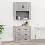 Voir la diapositive 1 : VIDAXL Armoire murale Sonoma gris 80x33x80 cm Bois d'ingenierie