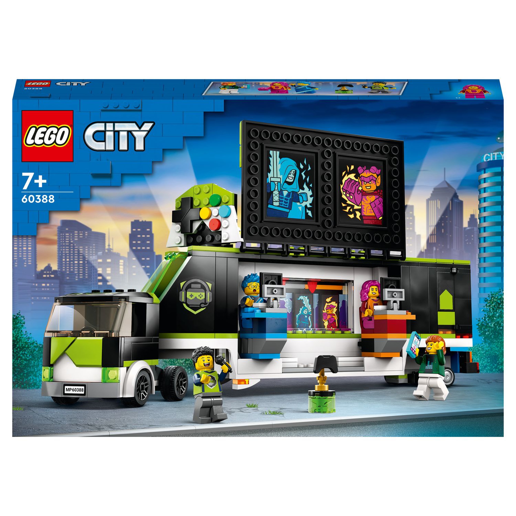 Voir la diapositive 1 : LEGO City 60388 Camion des tournois de jeux vidéos, Jouet de Véhicules eSports, avec Minifigurines pour Gameur