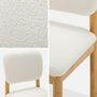 Voir la diapositive 6 : SWEEEK Lot de 2 chaises scandinaves piètement en bois d'hévéa revêtement bouclette
