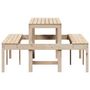 Voir la diapositive 5 : VIDAXL Table de pique-nique 160x134x75 cm bois massif de pin