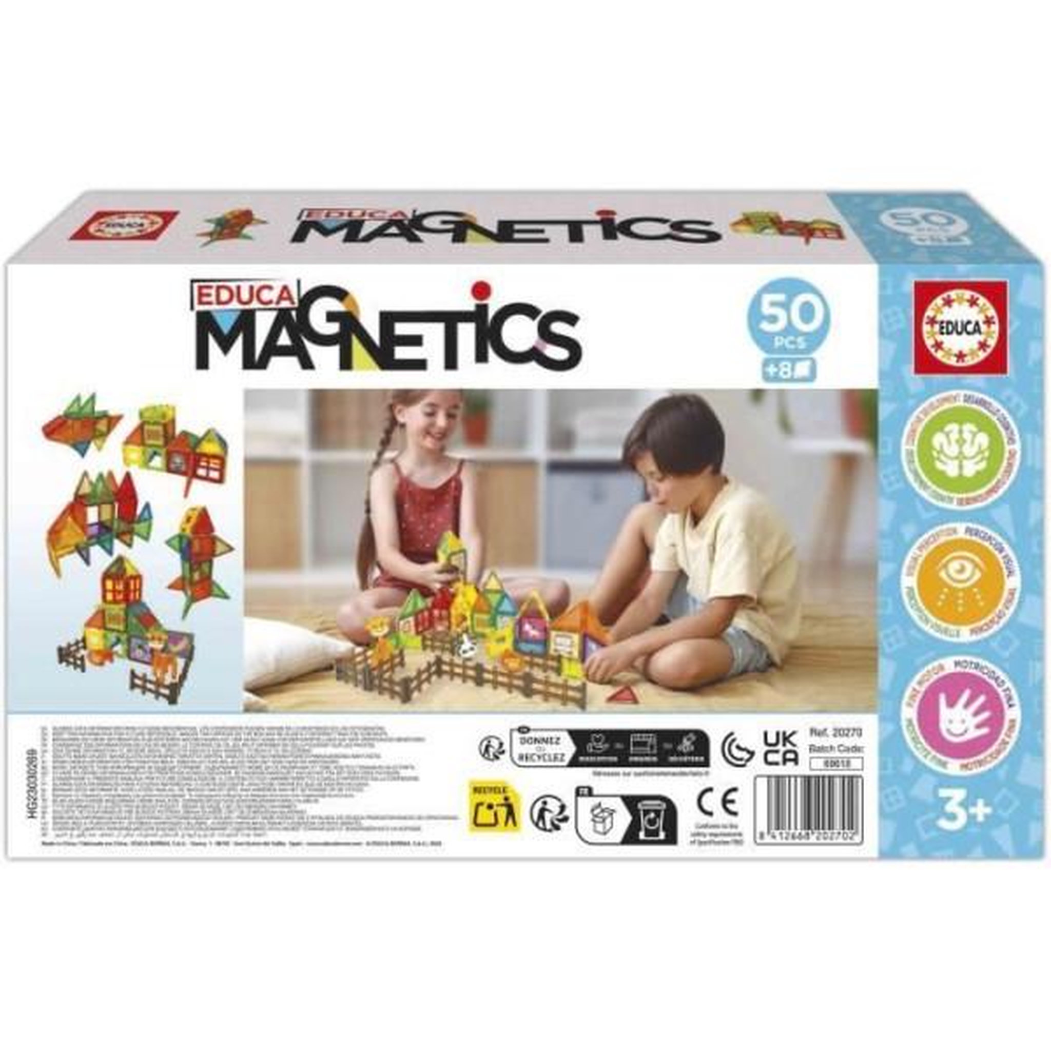 Voir la diapositive 5 : EDUCA Magnetics Parc Zoo - Jeu de construction - EDUCA - 50 pieces magnétiques, 4 animaux, 8 cartes - Des 3 ans