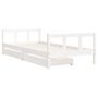 Voir la diapositive 3 : VIDAXL Cadre de lit enfant tiroirs blanc 90x200 cm bois de pin massif